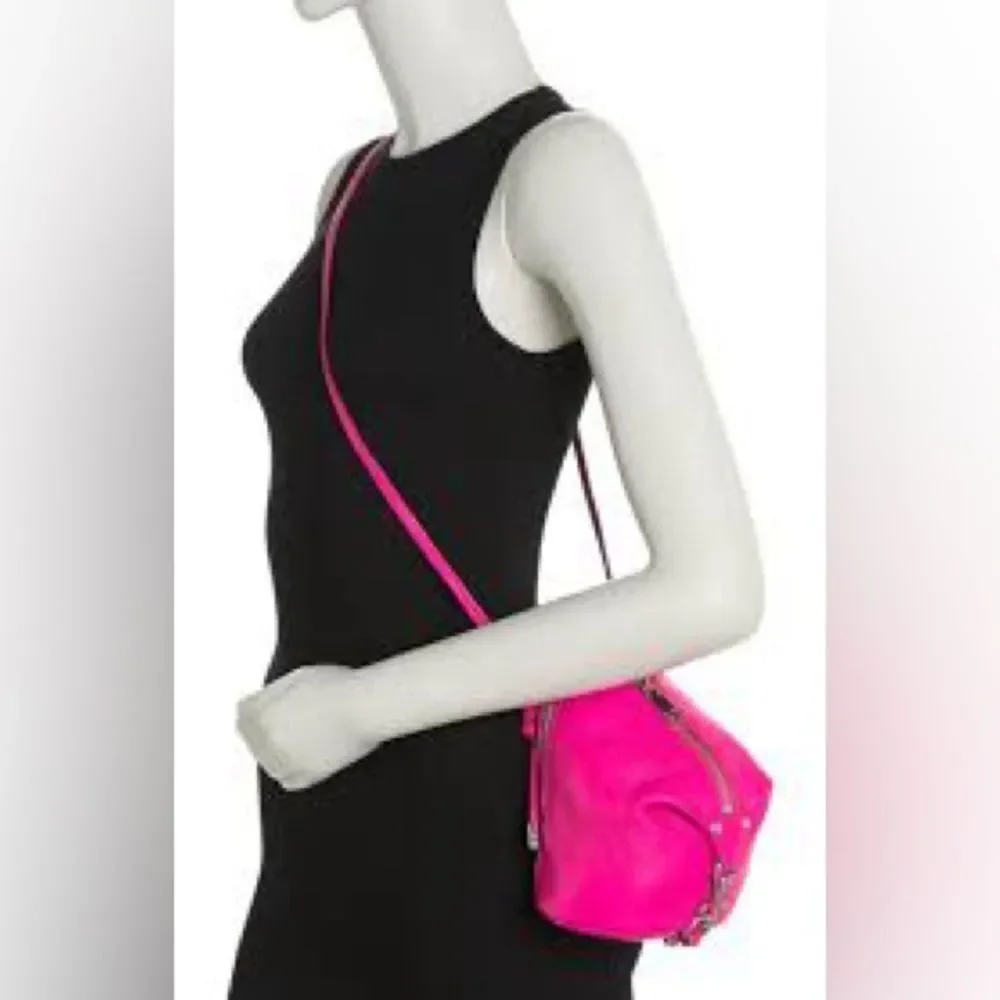 NWT- Rebecca Minkoff- Julian Mini Fuchsia Leather  Crossbody